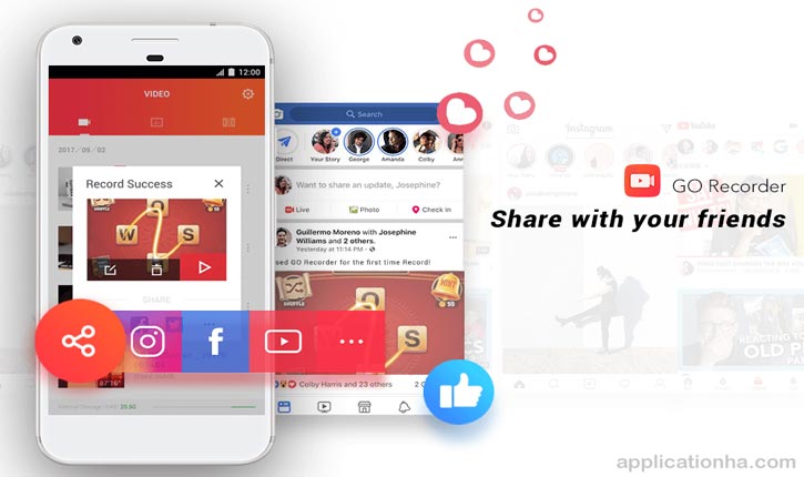 دانلود GO Recorder - اپلیکیشن ضبط فیلم از صفحه نمایش اندروید