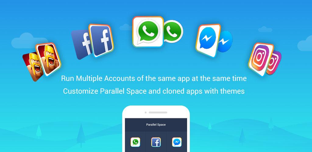 Parallel Space - Multiple accounts & Two face-Cover