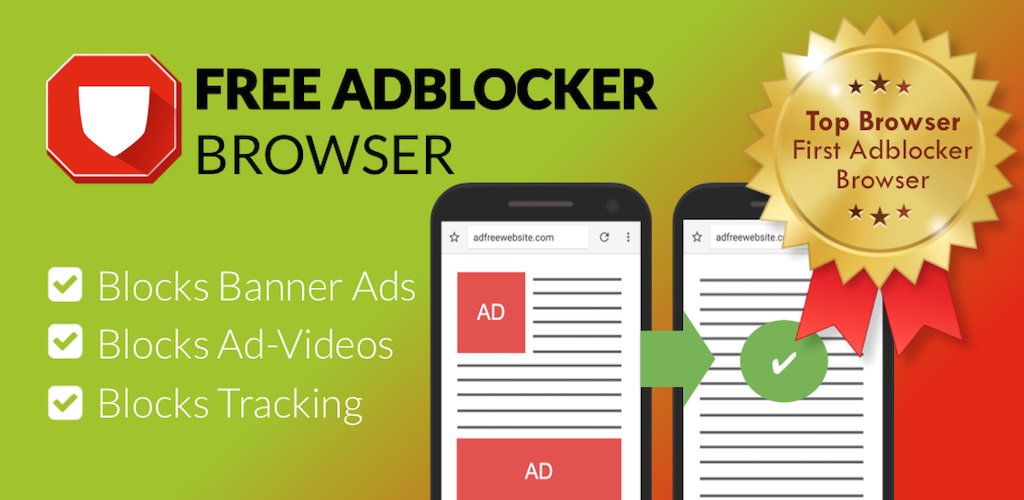 دانلود Free Adblocker Browser - Adblock & Private premium - مرورگر ضد تبلیغات وب اندروید