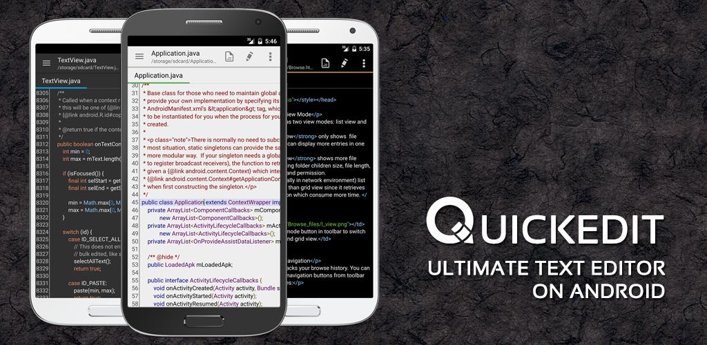 دانلود QuickEdit Text Editor premium - ویرایشگر متن سریع و پر امکانات اندروید