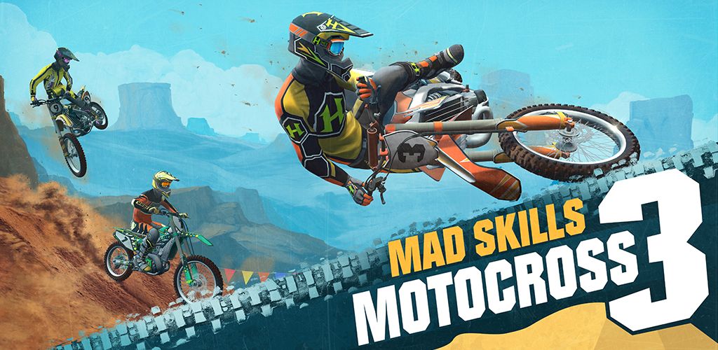 دانلود Mad Skills Motocross 3 mod - بازی موتوکراس 3 اندروید + مود